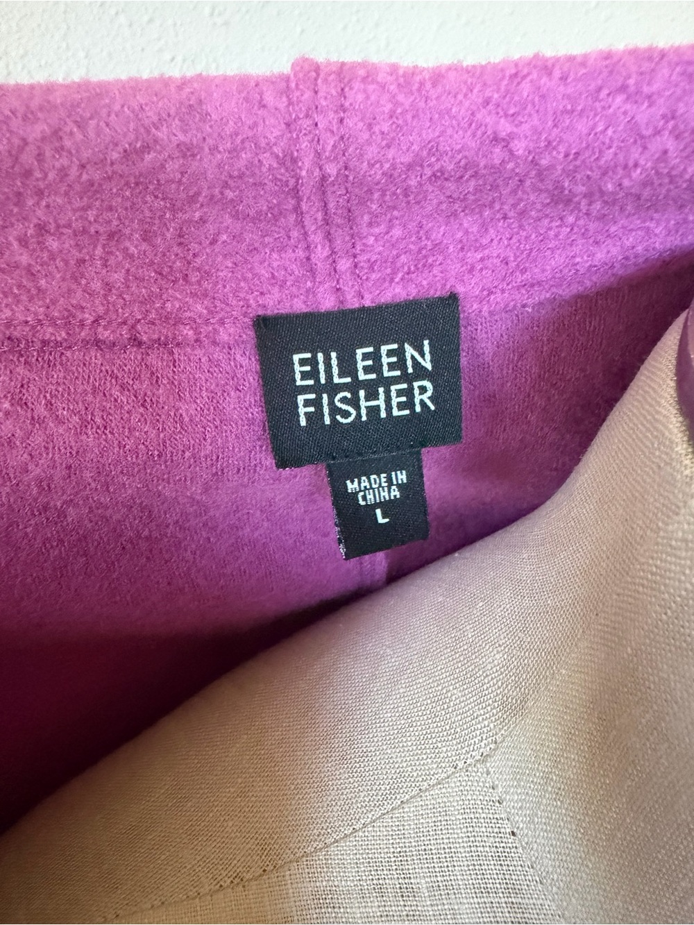 Eileen Fisher Women's Shawl Collar Single-Button Jacket - Magenta - Picture 3 of 4